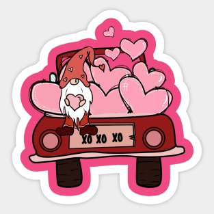 Gnome valentines day Sticker